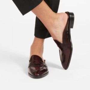 Everlane Modern Penny Loafer Mule in Oxblood